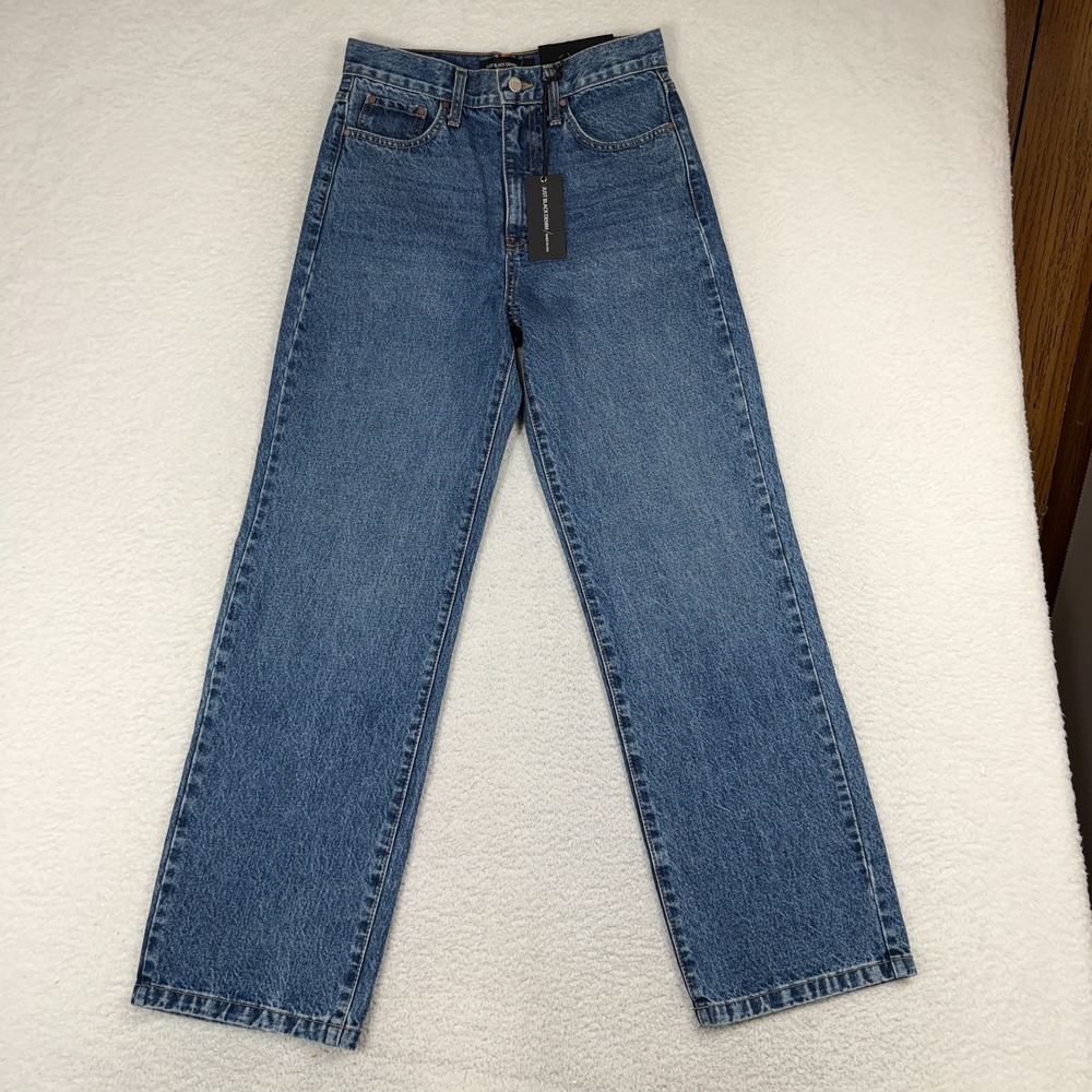 Just Black Denim Womens 27 (29x31) Relaxed 90s Straight Jeans Made in USA NWT